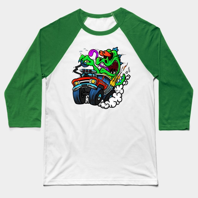 Dino Fink Baseball T-Shirt by Mr_Moon